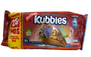 Toallas húmedas Kubbies 80